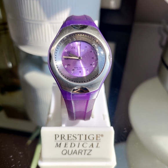 Purple Jelly Style Prestige Medical Nurse Watch Stainless Steel Bezel in - Picture 7 of 10